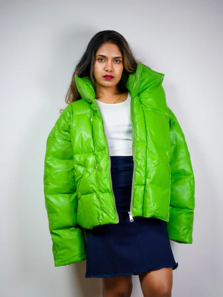 Lime Control Oversized Puffer Jacket